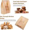 With Window Kraft Paper Bag Grease-resistant Bread Bag Cookies Doughnuts Custom Bread Bags