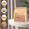 Windowed Bread and Toast Bag Paper Packaging Label Lock for Holding Bread CUSTOM Bread Bags