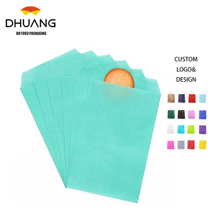 Watercolor Blue Flat Greaseproof Paper Packaging for Baking Desserts Soap Party Gifts-for Cookie Bags
