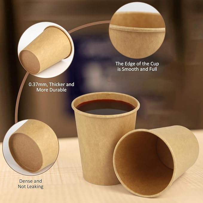 Paper Cup, Paper Coffee Cup 8 Oz., Hot Cup, Water Paper Cup Kraft Paper Cup