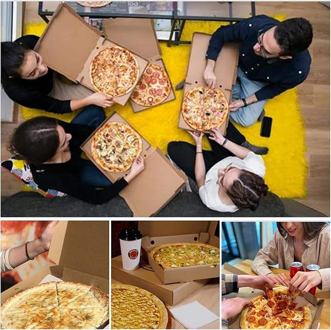 Kraft Corrugated Mini 6-inch Small Pizza Tote Takeaway Box Pizza Cake Cookies Food Custom Pizza Boxs