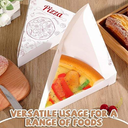 Disposable Single Slice Pizza Tray Pizza Slices Container Birthday Wedding Party Supplies Custom Pizza Boxs