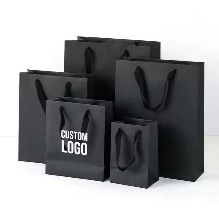 High Quality Biodegradable Eco-Customized Paper Bags for Food Storage Apparel Packaging Gift Wrapping Durable Plastic Variants