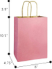 Bulk Medium Paper Bags with Handles 16 Different Senior Colors for Multiple Uses Custom Logo for Clothing Shopping Bag