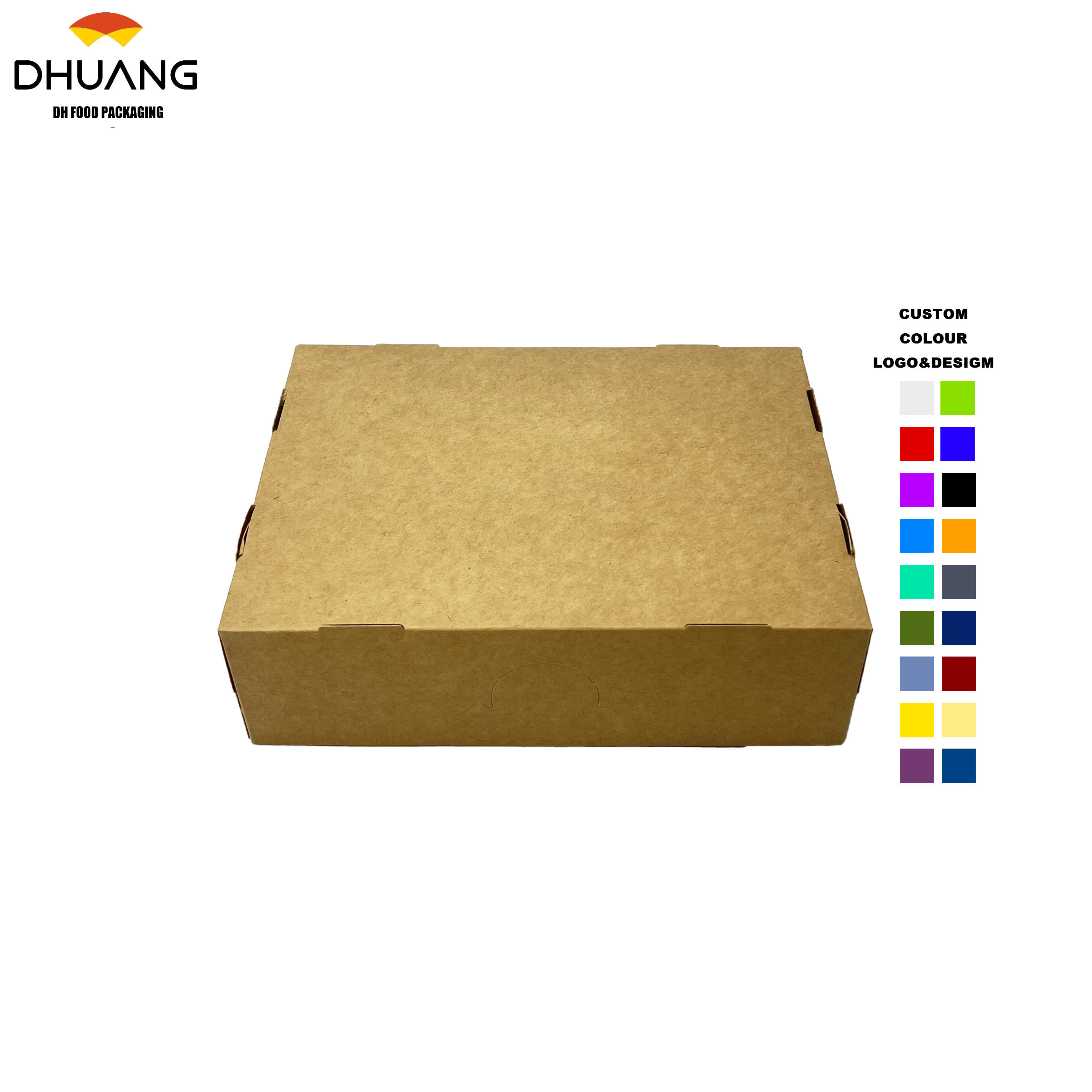 Custom Printed LOGO Flip-top Folding Packaging Box for Fried Chicken That Is Resistant to Oil and Grease Spillage Food Box