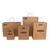 Brown Kraft Paper Gift Bags Handles Bulk for Shopping Birthday Wedding Gifts Cakes Candles Use Ribbon Accessories Exhibitions