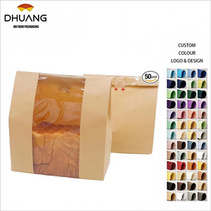 Bread Bag With Window for Packaged Storage of Baked Goods Including Cute Seal Stickers Custom Bread Bags