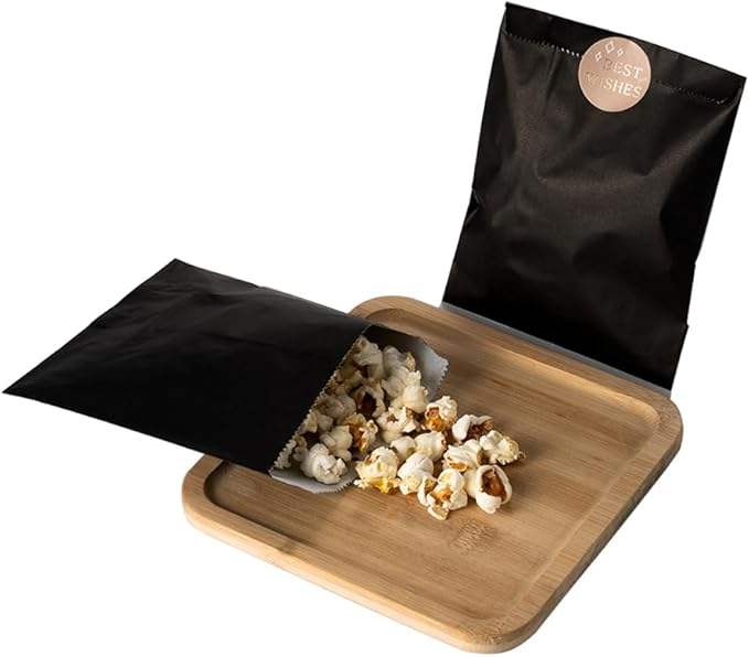 Flat Paper Treatment Bag Black Greaseproof Baking Cookie Paper Bag Candy Chocolate Pastry Oil-proof Paper Bga