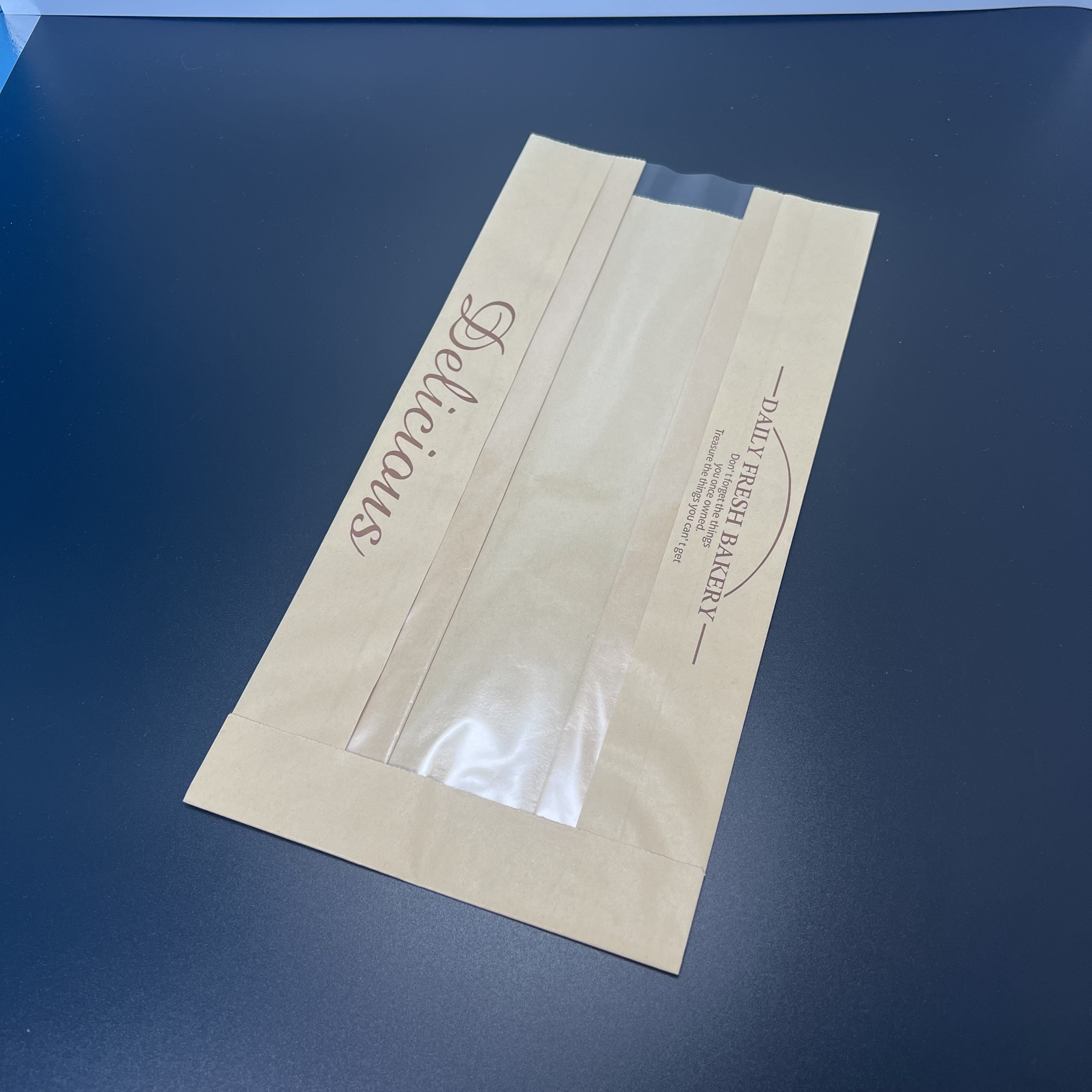 Bread Bag with clear Front Window Suitable for Homemade Bread French Bread Sandwiches Oil-proof Paper Bag