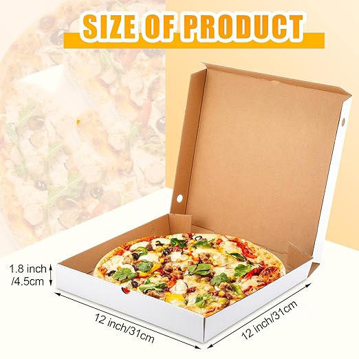 Bulk square Cardboard Reusable Pizza Container for Takeout Bakery Restaurant Pizza Party Supplies Custom Pizza Boxs