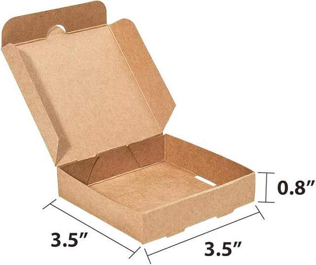 120 Disposable Mini Pizza Boxes Cookies Mini Pies Party Favors and Crafts Brown Pizza Boxes Custom Pizza Boxs
