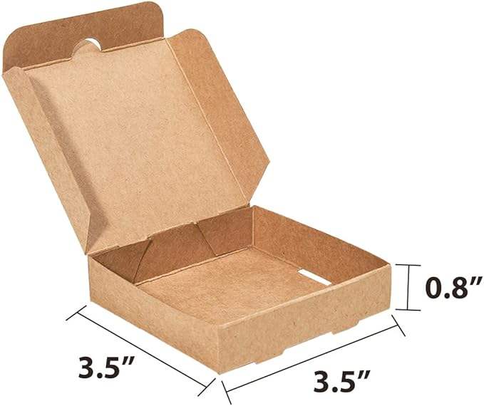 120 Disposable Mini Pizza Boxes Cookies Mini Pies Party Favors and Crafts Brown Pizza Boxes Custom Pizza Boxs