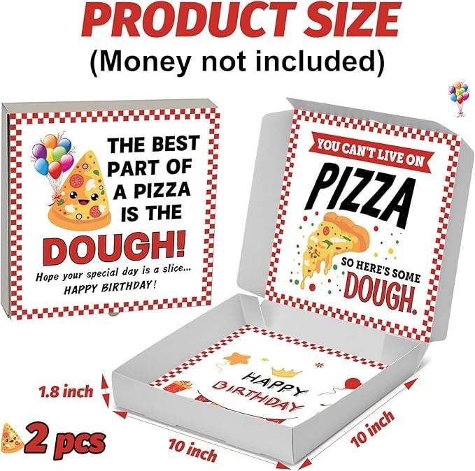 Cash Gift Box Birthday Gift Box Pizza Fun Wedding Gift (cash Not Included) Custom Pizza Boxs