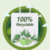 White Paper Bags with Handles Gift Bags Bulk Kraft Paper Recyclable Small Business Shopping Bags