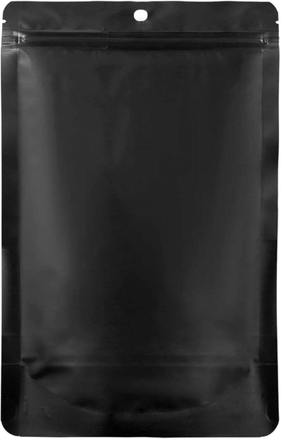 Matte Metallic Ziplock Plastic Bags Clear Front Window Heat-Sealable Resealable Solid Color Pouches for Food Storage Stand