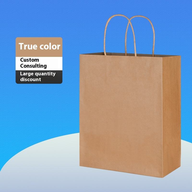 Business MiniScan Gift Kraft Paper Bag for Coffee Milk Tea Take-Away Catering Hot Stamping Surface Custom Logo Packaging