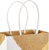 White Gold Foil Paper Gift Bags with Handles Party Favor Birthday Wedding Christmas and New Year Gift Wrapping
