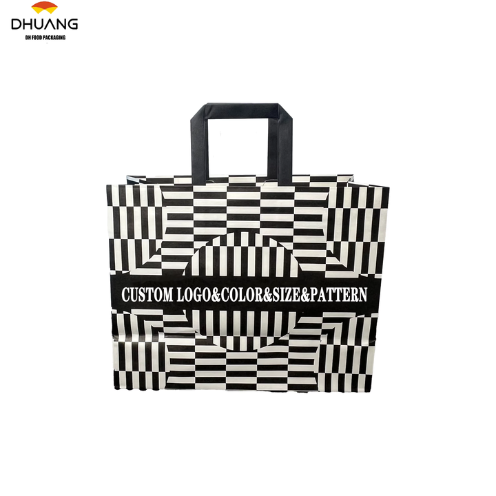 Customizable Brown Kraft Food Takeaway Retail Paper Bag with Handle Printed with Your Own logo Shopping Bag