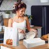 240 Large Window Bread Paper Bags Leaven Bags for Packaging and Storage of Baked Goods Custom Bread Bags