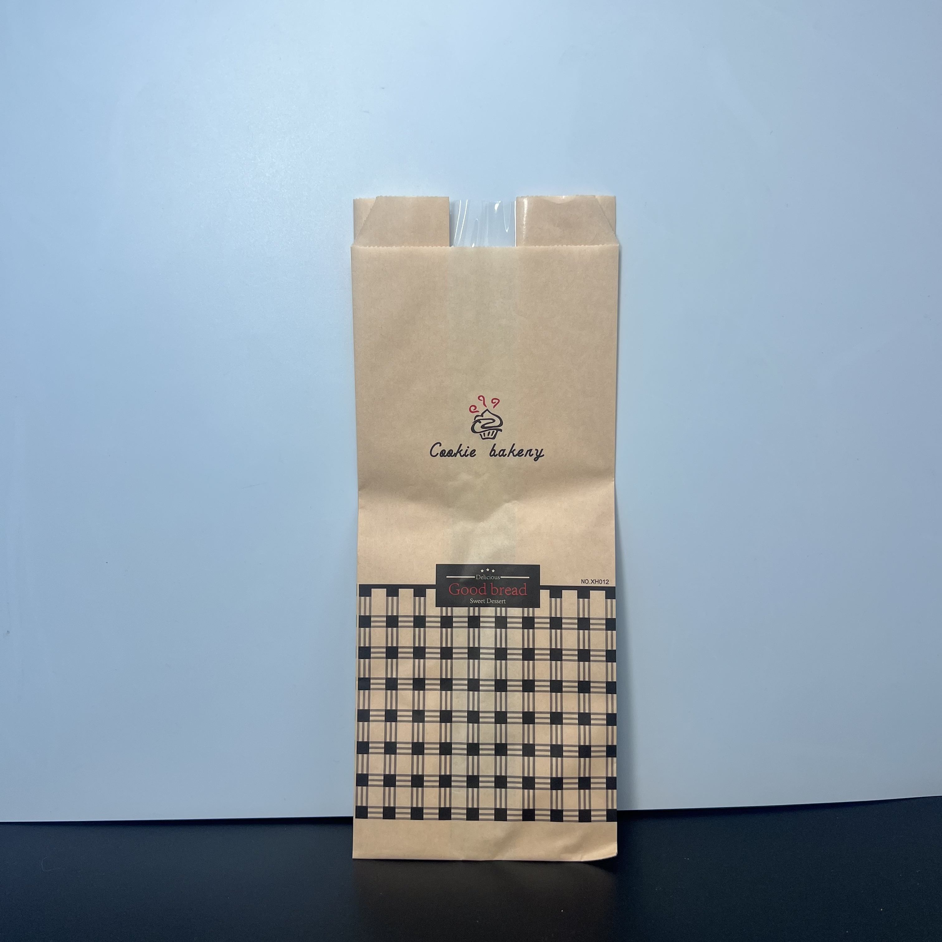 Custom Printed Brown Bread Bag Brown Paper French Bread Toast Bag Suitable for Doughnuts and Muffins Oil-proof Paper Bag