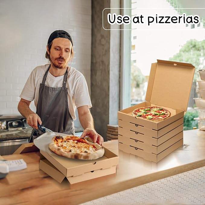 Kraft Corrugated Cardboard Pizza Boxes for Pizza Taco Cookies Custom Pizza Boxs