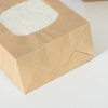 Classic Stock Window Kraft Paper Bag Toast Bread Tea Snacks Transparent Packaging Custom Bread Bags