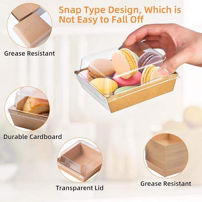 Small Cooked Food Container Eco-friendly Food Container with clear Lid