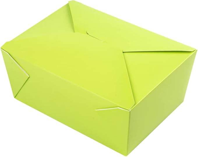 Box - Label Lock Closed Heat Resistant Green Disposable Lunch Box Oil Resistant to Hot and Cold Foods Food Box