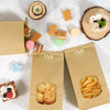 Windowed Baking Paper Bag Bread Bag with Iron Wire Snap Fastener Custom Bread Bags