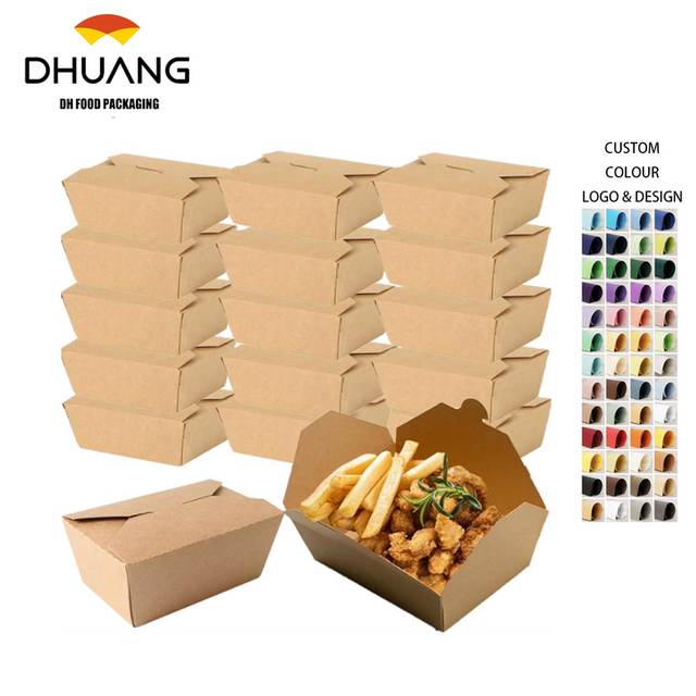 Paper Takeout Food Containers 30 Oz., Suitable for Microwave Takeout Lunch Boxes, Party, Restaurant Stackable Food Boxes