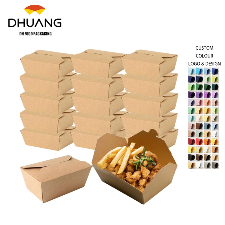 Paper Takeout Food Containers 30 Oz., Suitable for Microwave Takeout Lunch Boxes, Party, Restaurant Stackable Food Boxes