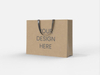 Paper Bags with Handles Custom-sized with Patterned Labels Suitable for Retail Shopping Bags and Other Uses Shopping Bags