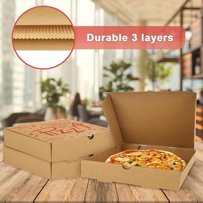 Small Pizza Box Kraft Pizza Box Can Be Reused for Takeaway Cookies Cakes Food Custom Pizza Boxs
