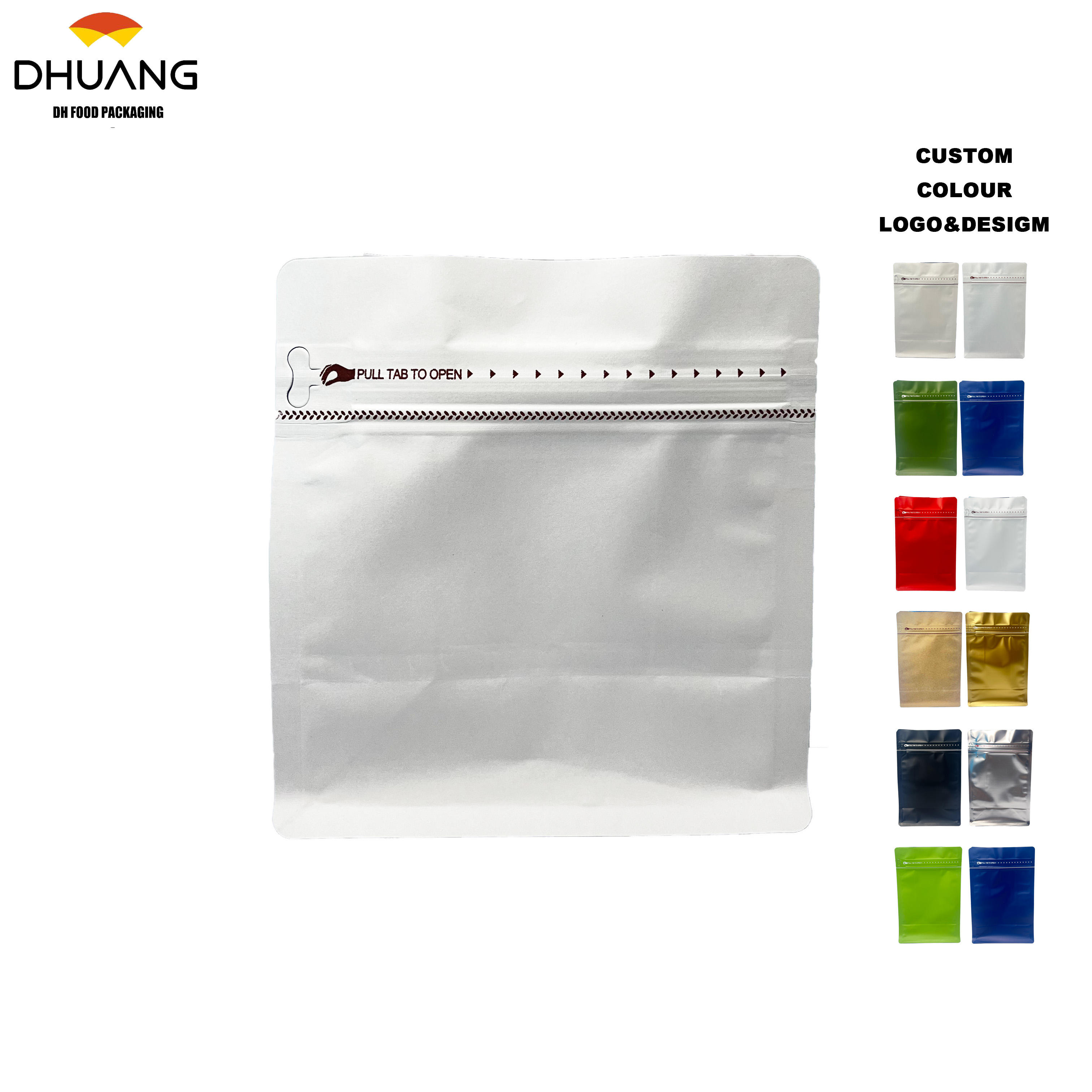 Customized Wholesale of Colored Food-grade sealed Bags for Packaging Candies Cookies and Coffee Beans Coffee Bags