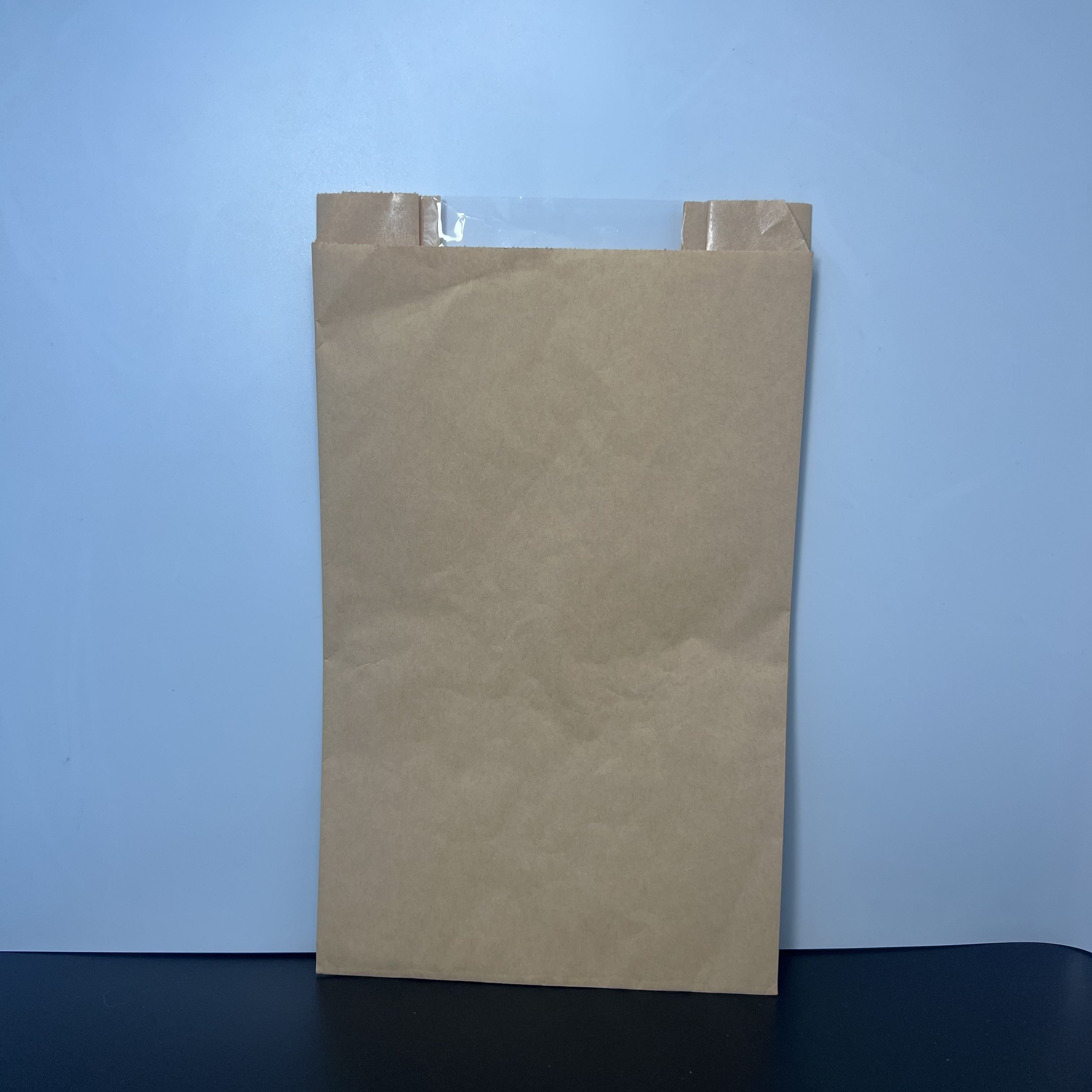 Customizable Food Grade Uncoated Greaseproof Kraft Paper Bag with Window Doughnut Bread Bag Oil-proof Paper Bag