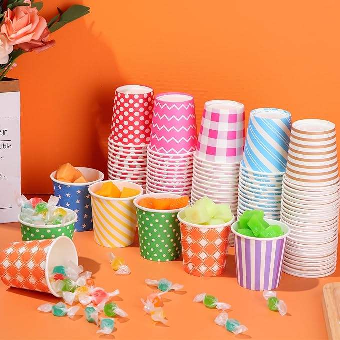 Paper Cups Disposable Paper Cups for Gargling Picnics Parties Bathrooms Travel Hot and Cold Drinks Custom Paper Cup
