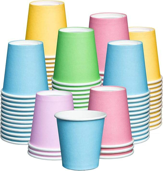 Small Paper Cup Disposable Mini Bathroom Gargle Cup - Various Colors Custom Paper Cup