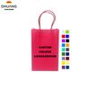 Colored Leather Handbag with Paper Liner for Packaging Candy-colored Gift Bags Shopping Bag