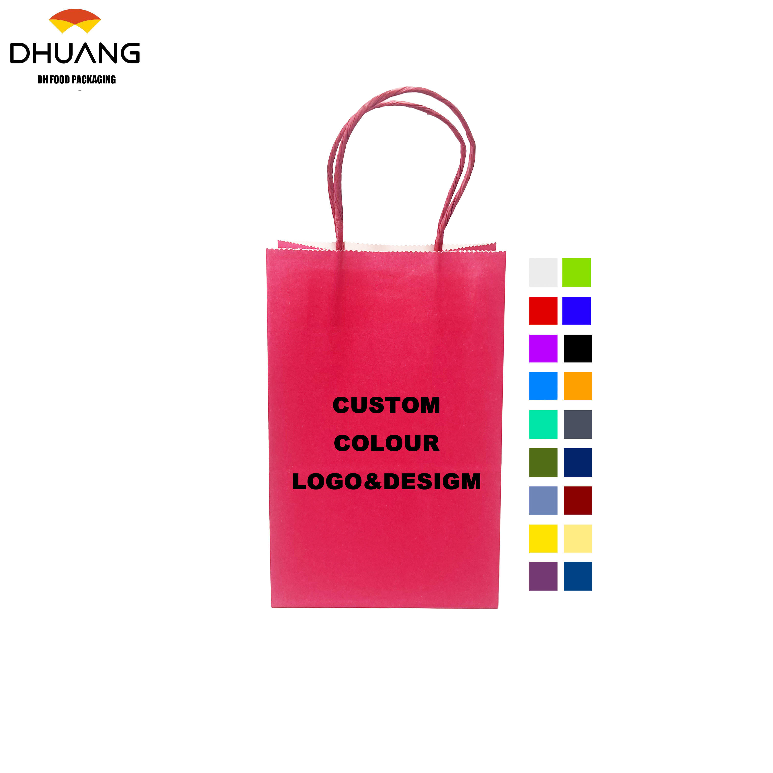 Colored Leather Handbag with Paper Liner for Packaging Candy-colored Gift Bags Shopping Bag