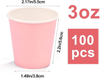 3 oz Red Mouth Cleaner Disposable Bathroom Cup for Birthday Parties and Picnics Paper Cup
