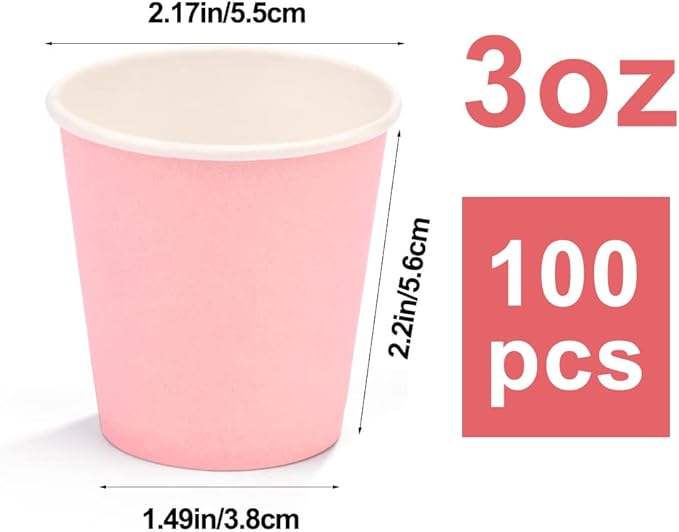 3 oz Red Mouth Cleaner Disposable Bathroom Cup for Birthday Parties and Picnics Paper Cup