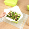Box - Label Lock Closed Heat Resistant Green Disposable Lunch Box Oil Resistant to Hot and Cold Foods Food Box