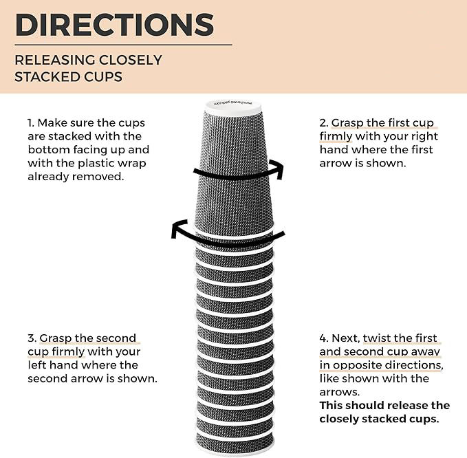 16 oz Disposable Coffee Cup Insulated Corrugated Double-walled Paper Cup with Lid Black and White Geometry Hot Drink Coffee Cup