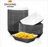 3-pound Paper Food Trays Disposable Nachos Burritos Licensed Christmas Party Supplies Kraft Paper Boat (black)