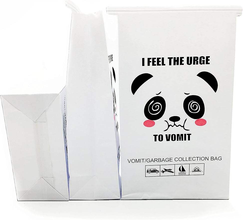 Disposable Vomiting Bag Motion Sickness Medicine for Airplane air Travel Sports Vomiting Due to Illness Cleaning Bag