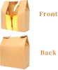 Customized Pattern LOGO with Window Bread Bag Bread Storage Packaging Bag for Baking Food Custom Bread Bags