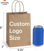 Brown Kraft Paper Shopping Bag with Handle Loose Bulk Gift Bag for Weddings Birthdays for Special Occasions