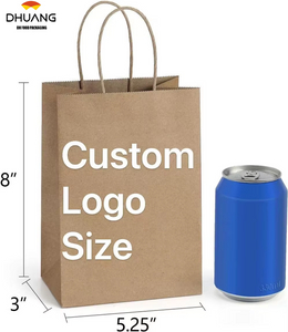 Brown Kraft Paper Shopping Bag with Handle Loose Bulk Gift Bag for Weddings Birthdays for Special Occasions