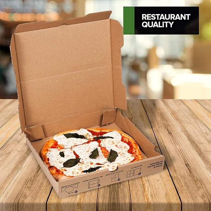 Recycled Cowhide Pizza Box with Built in Plate and Convertible Storage Container Eco-friendly Pizza Box Custom Pizza Boxs