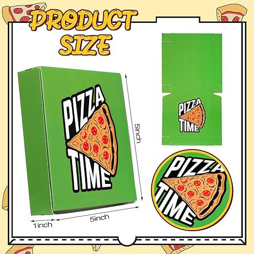 Mini Green Square Cardboard Ninja Decorated Birthday Celebration Party Supply Custom Pizza Boxs